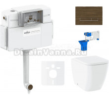 Комплект Lavinia Boho Унитаз приставной One 33024060 + Крышка-сиденье One 33290200 с микролифтом + Бачок скрытого монтажа RelFix 38020010 + Кнопка RelFix 3805005T + Дозатор RelFix 38040010