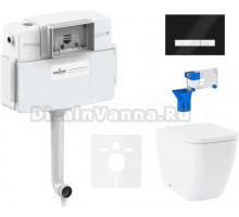 Комплект Lavinia Boho Унитаз приставной One 33024060 + Крышка-сиденье One 33290200 с микролифтом + Бачок скрытого монтажа RelFix 38020010 + Кнопка RelFix 38050701 + Дозатор RelFix 38040010