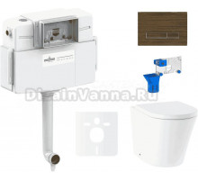 Комплект Lavinia Boho Унитаз приставной Biore 33044050 + Крышка-сиденье Biore 33290410 с микролифтом + Бачок скрытого монтажа RelFix 38020010 + Кнопка RelFix 3805005T + Дозатор RelFix 38040010