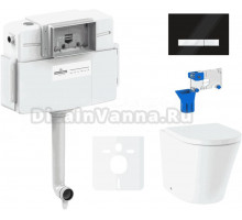 Комплект Lavinia Boho Унитаз приставной Biore 33044050 + Крышка-сиденье Biore 33290410 с микролифтом + Бачок скрытого монтажа RelFix 38020010 + Кнопка RelFix 38050701 + Дозатор RelFix 38040010