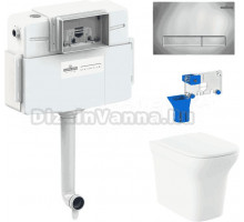 Комплект Lavinia Boho Унитаз приставной Bristol 33054040 + Крышка-сиденье Bristol 33290500 с микролифтом + Бачок скрытого монтажа RelFix 38020010 + Кнопка RelFix 3805001C + Дозатор RelFix 38040010