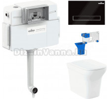 Комплект Lavinia Boho Унитаз приставной Bristol 33054040 + Крышка-сиденье Bristol 33290500 с микролифтом + Бачок скрытого монтажа RelFix 38020010 + Кнопка RelFix 380501MB + Дозатор RelFix 38040010
