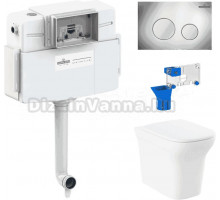 Комплект Lavinia Boho Унитаз приставной Bristol 33054040 + Крышка-сиденье Bristol 33290500 с микролифтом + Бачок скрытого монтажа RelFix 38020010 + Кнопка RelFix 3805002C + Дозатор RelFix 38040010