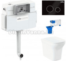 Комплект Lavinia Boho Унитаз приставной Bristol 33054040 + Крышка-сиденье Bristol 33290500 с микролифтом + Бачок скрытого монтажа RelFix 38020010 + Кнопка RelFix 380502MB + Дозатор RelFix 38040010