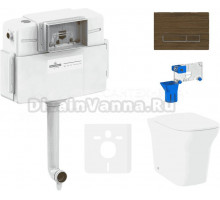 Комплект Lavinia Boho Унитаз приставной Bristol 33054040 + Крышка-сиденье Bristol 33290500 с микролифтом + Бачок скрытого монтажа RelFix 38020010 + Кнопка RelFix 3805005T + Дозатор RelFix 38040010