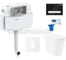 Комплект Lavinia Boho Унитаз приставной Bristol 33054040 + Крышка-сиденье Bristol 33290500 с микролифтом + Бачок скрытого монтажа RelFix 38020010 + Кнопка RelFix 38050601 + Дозатор RelFix 38040010