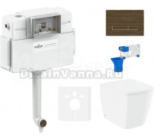 Комплект Lavinia Boho Унитаз приставной Aveo Rimless 3306404R + Крышка-сиденье Aveo 33290600 с микролифтом + Бачок скрытого монтажа RelFix 38020010 + Кнопка RelFix 3805005T + Дозатор RelFix 38040010