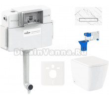 Комплект Lavinia Boho Унитаз приставной Aveo Rimless 3306404R + Крышка-сиденье Aveo 33290600 с микролифтом + Бачок скрытого монтажа RelFix 38020010 + Кнопка RelFix 38050903 + Дозатор RelFix 38040010