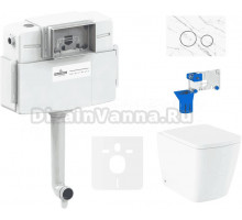 Комплект Lavinia Boho Унитаз приставной Aveo Rimless 3306404R + Крышка-сиденье Aveo 33290600 с микролифтом + Бачок скрытого монтажа RelFix 38020010 + Кнопка RelFix 38050904 + Дозатор RelFix 38040010