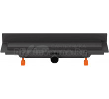 Душевой трап (лоток) Creto Uni CRE-450 UB-P 45 см, решетка черная, с сифоном, под плитку