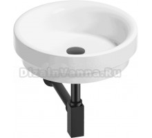 Накладная раковина Wellsee Doux 201001132 40 глянцевая белая, матовая черная, круглая, фаянс