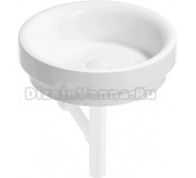 Накладная раковина Wellsee Doux 201001140 40 глянцевая белая, матовая белая, круглая, фаянс