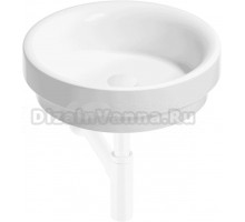 Накладная раковина Wellsee Doux 201001145 40 глянцевая белая, матовая белая, круглая, фаянс