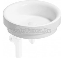 Накладная раковина Wellsee Doux 201001150 40 глянцевая белая, матовая белая, круглая, фаянс