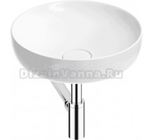 Накладная раковина Wellsee Chalice Perfection 201001151 42 глянцевая белая, хром, круглая, фаянс