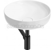 Накладная раковина Wellsee Chalice Perfection 201001152 42 глянцевая белая, матовая черная, круглая, фаянс
