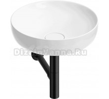 Накладная раковина Wellsee Chalice Perfection 201001162 42 глянцевая белая, матовая черная, круглая, фаянс