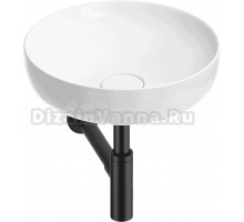 Накладная раковина Wellsee Chalice Perfection 201001167 42 глянцевая белая, матовая черная, круглая, фаянс