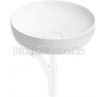 Накладная раковина Wellsee Chalice Perfection 201001170 42 глянцевая белая, матовая белая, круглая, фаянс
