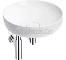 Накладная раковина Wellsee Chalice Perfection 201001171 42 глянцевая белая, хром, круглая, фаянс