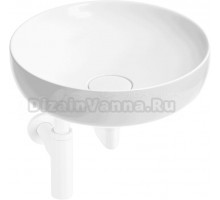 Накладная раковина Wellsee Chalice Perfection 201001175 42 глянцевая белая, матовая белая, круглая, фаянс