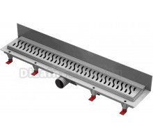 Душевой трап (лоток) Creto Zigzag CRE-750 ZH-P 75 см, решетка хром, с сифоном