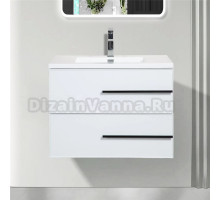 Тумба с раковиной Parly Bella 90 подвесная, 2 ящика, белая