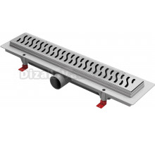 Душевой трап (лоток) Creto Zigzag CRE-550 ZN 55 см, решетка хром, с сифоном