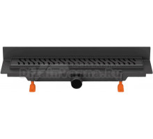 Душевой трап (лоток) Creto Zigzag CRE-450 ZB-P 45 см, решетка черная, с сифоном