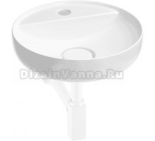 Накладная раковина Wellsee Chalice Perfection 201001185 42 глянцевая белая, матовая белая, круглая, фаянс, с 1 отверстием под смеситель