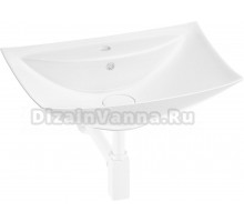 Накладная раковина Wellsee Cerulean 201001385 60 глянцевая белая, матовая белая, прямоугольная, фаянс, с 1 отверстием под смеситель