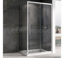 Душевой уголок Abber Schwarzer Diamant AG30120H-S100 120х100, профиль хром, стекло прозрачное