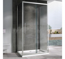 Душевой уголок Abber Schwarzer Diamant AG30130H-S100-S100 130х100, профиль хром, стекло прозрачное