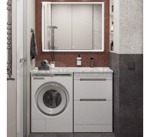 Мебель для ванной комнаты SanStar Толедо 110 R под стиральную машину белая, раковина Персона