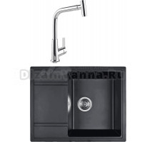 Комплект Мойка Wisent MW650-26, антрацит + Смеситель MEGA Life MG-TK09, хром