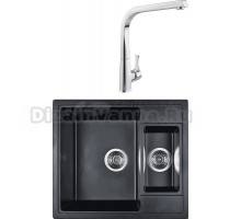 Комплект Мойка Wisent MWQ580-26, антрацит + Смеситель MEGA Mega