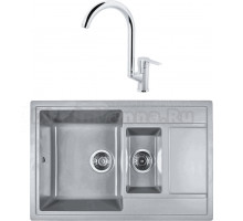 Комплект Мойка Wisent MWQ780-29, грэй + Смеситель MEGA Snow MG-SH03, хром