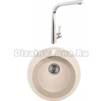 Комплект Мойка Wisent MWR480-30, крем + Смеситель MEGA Mega