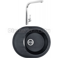 Комплект Мойка Wisent MWR620-26, антрацит + Смеситель MEGA Mega