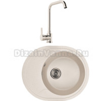 Комплект Мойка Wisent MWR620-30, крем + Смеситель MEGA Ege MG-PL10, хром