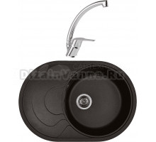 Комплект Мойка Wisent MWR760-27, кофе + Смеситель MEGA Mega MG-BMK016, хром