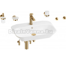 Комплект 9 в 1 Wellsee Eclatant 201007493 глянцевый белый, золото