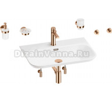 Комплект 9 в 1 Wellsee Eclatant 2.0 201007509 глянцевый белый, розовое золото