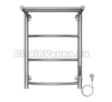 Полотенцесушитель Azario VERONA 400/600 электрический с полкой R 3 пер.