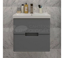 Тумба с раковиной SanStar Noche 50 подвесная, графит софт, раковина Фест