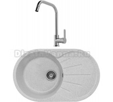 Комплект Мойка Gerhans A02-19, серая + Смеситель MEGA City MG- ZRV104, хром