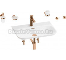 Комплект 9 в 1 Wellsee Eclatant 2.0 201007514 глянцевый белый, розовое золото