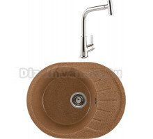 Комплект Мойка Gerhans A03-23, терракотовая + Смеситель MEGA Life MG-TK09, хром