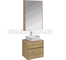 Мебель для ванной комнаты AQUATON Либерти 60 со столешницей дуб эльвезия, раковина Одри 42