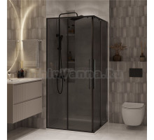 Душевой уголок Niagara Nova NG-2823-34BLACK 90x90, профиль черный матовый, стекло тонированное